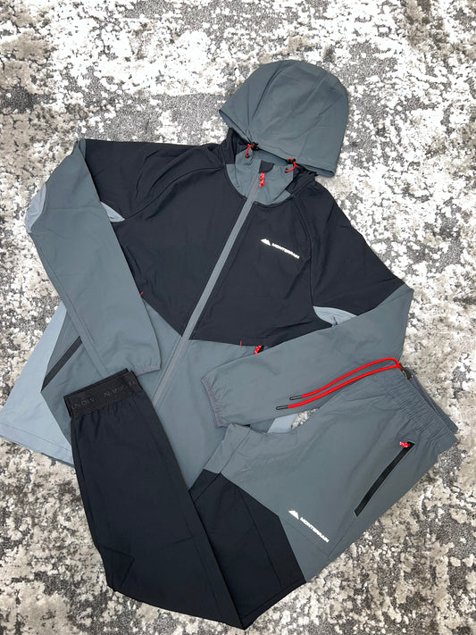 Monterrain Tracksuit Grey Red