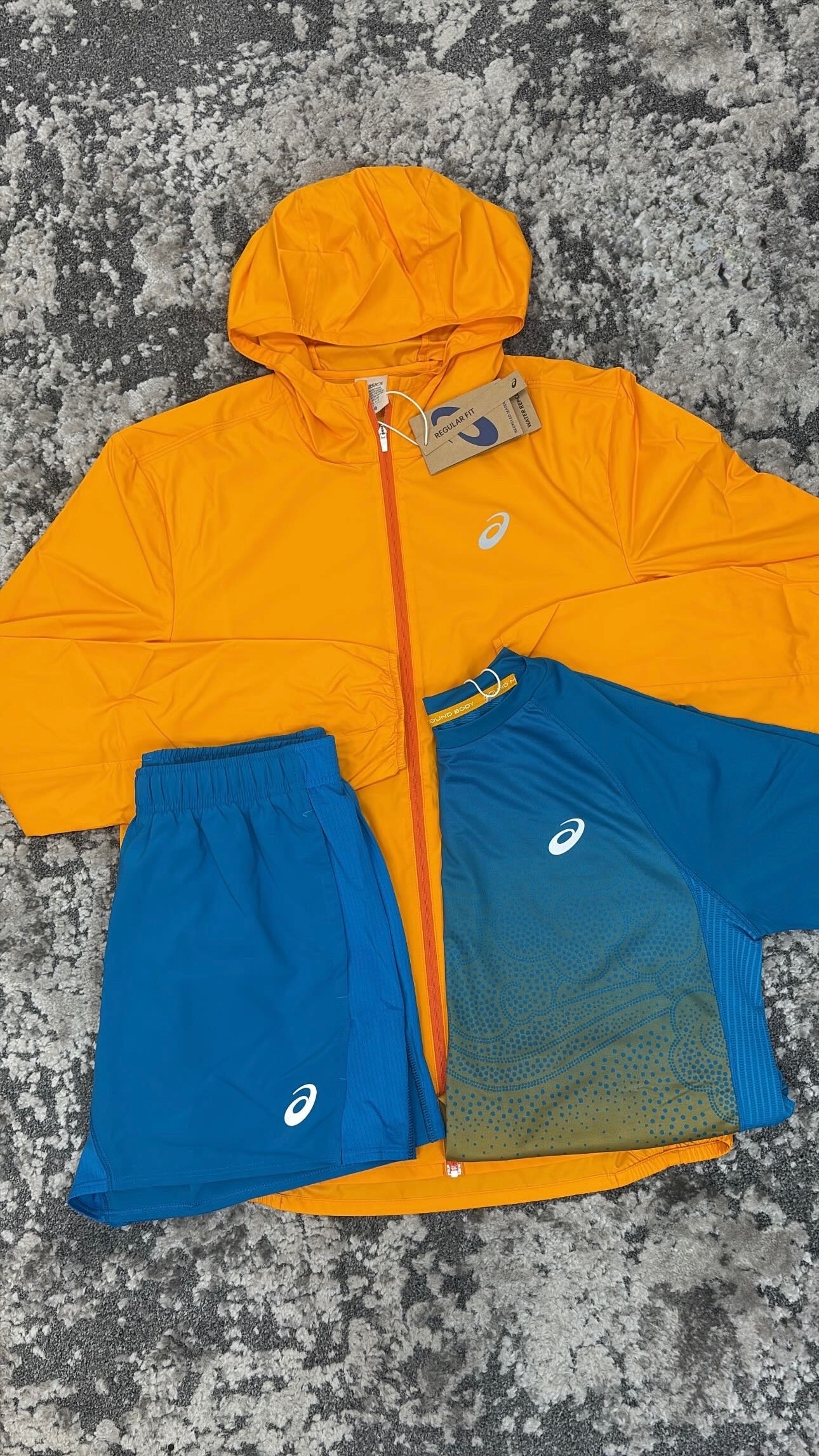 Asics Set Orange Blue 3 Piece