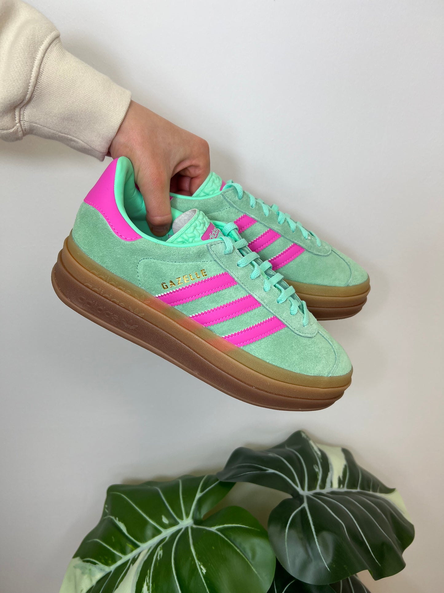 Adidas Gazelle Bold Green Pink